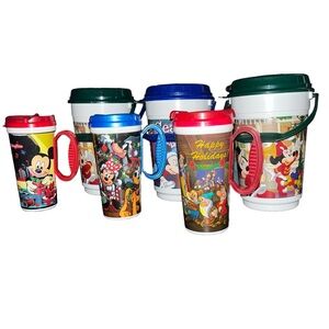 Disney Parks Celebrate the Seasons Popcorn Bucket and Cups Lot‎